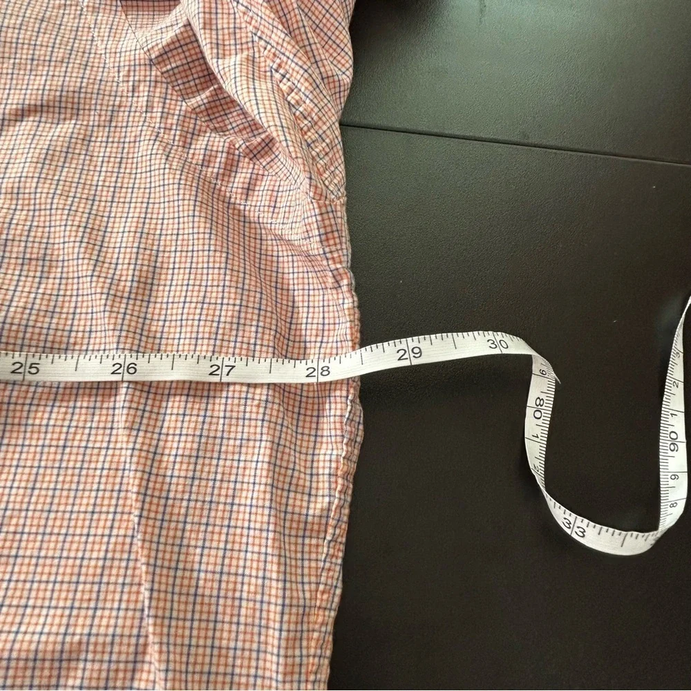 POLO Ralph Lauren Button Down Shirt Men's Blake 100% Cotton Orange Blue Sz XL
